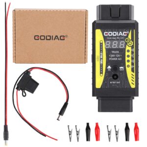 GODIAG GT106 PLUS 24V to 12V Heavy Duty Truck Adapter Fuel Injector Cleaning & Testing Relay Testing