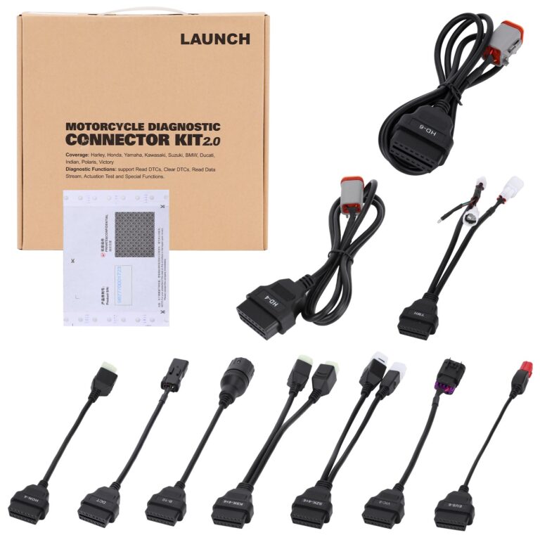 LAUNCH Motorcycle Diagnostic Connector Kit 2.0 with Renewal Card