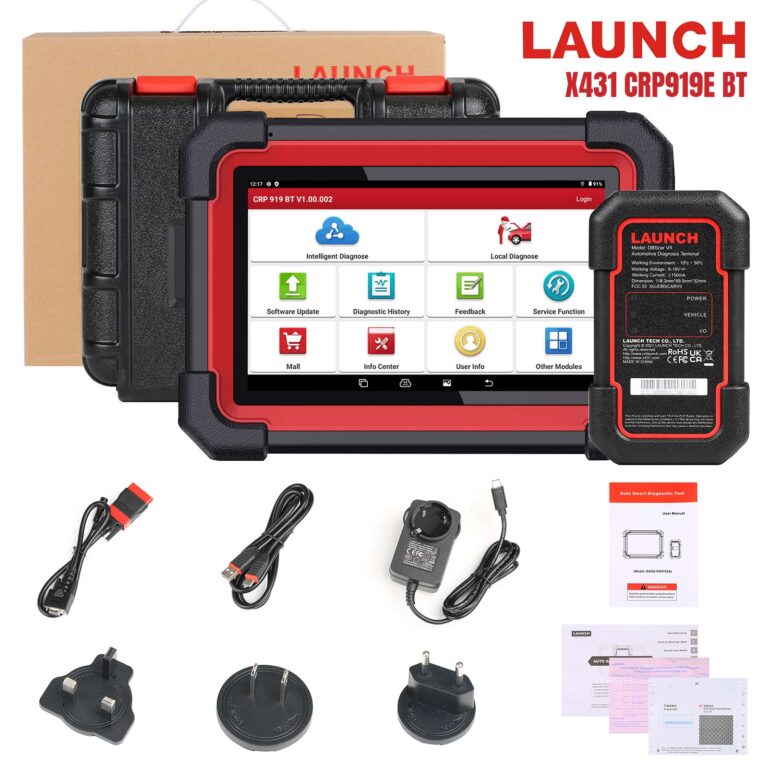 [Second-hand 99% New] LAUNCH X431 CRP919E BT Car Diagnostic Tool DBScar VII VCI Car OBD2 Scanner Active Test ECU Coding CANFD DOIP 31+ Reset Services