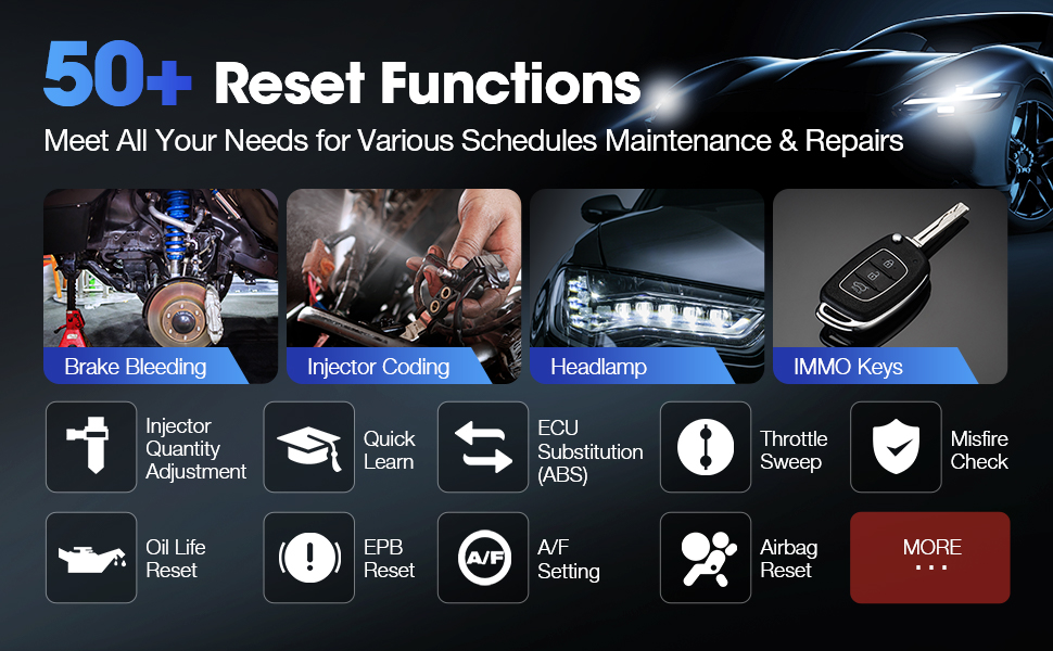 LAUNCH X431 PRO5 50+ Reset Functions