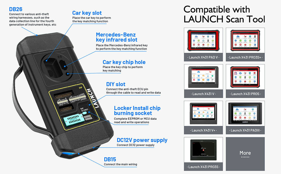 LAUNCH X431 XPROG3 compatible with launch scanner