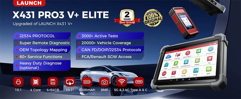 LAUNCH X431 PRO3 V+ Elite Scanner